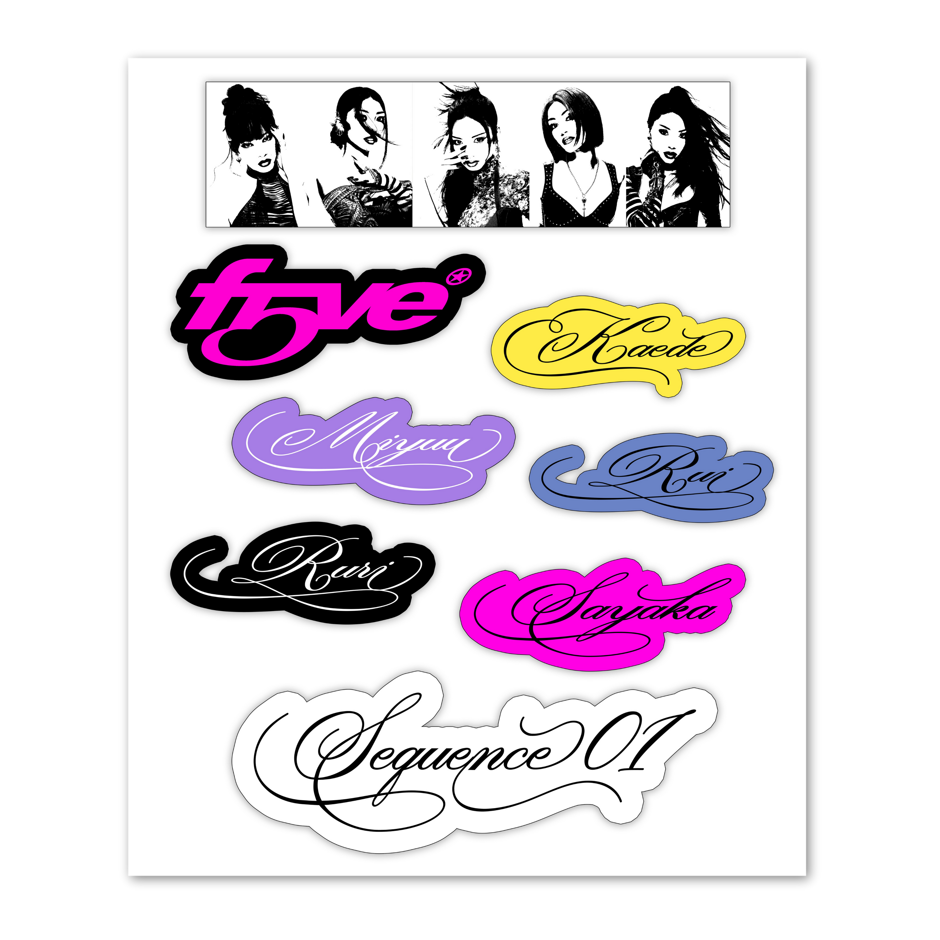 sequence 01 member sticker pack